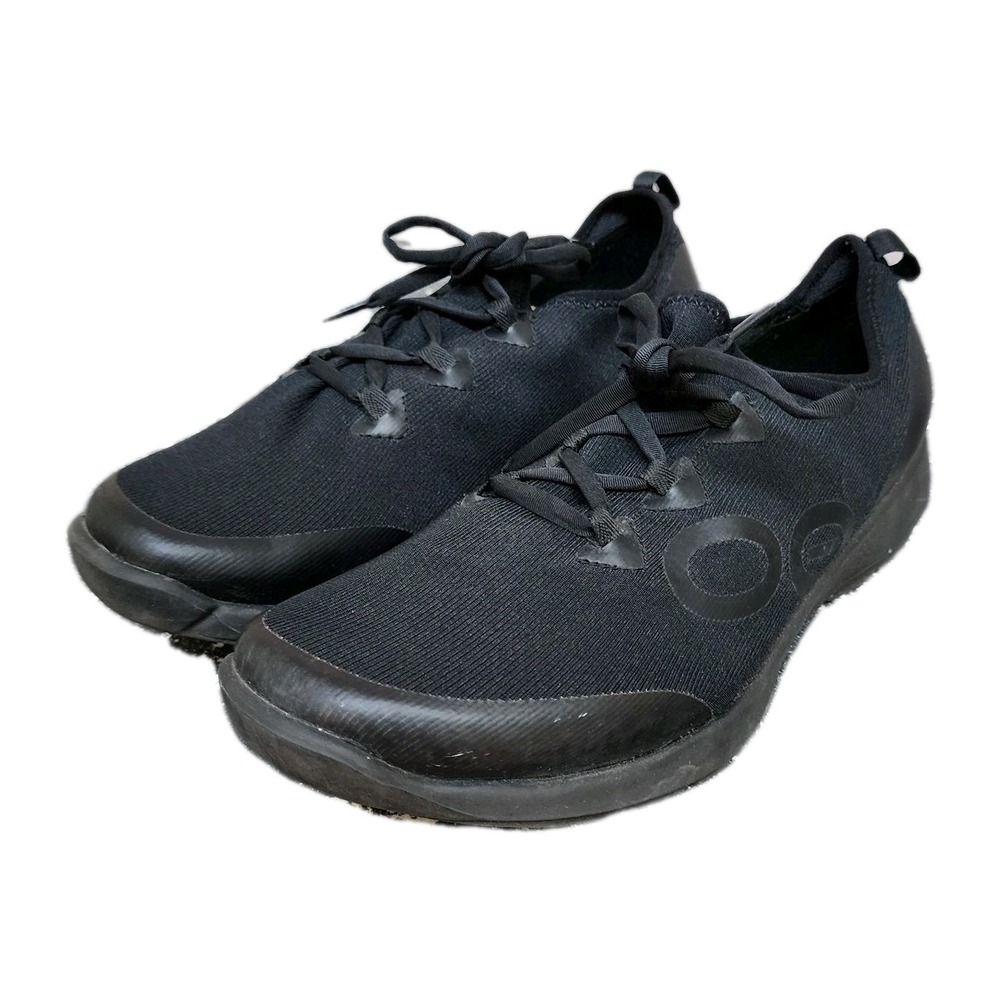 Women’s Black Lightweight Knit Lace-Up Sneakers